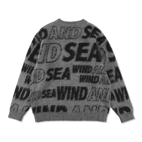 WIND AND SEA / Shaggy Logo Knit Sweater | KNOWL