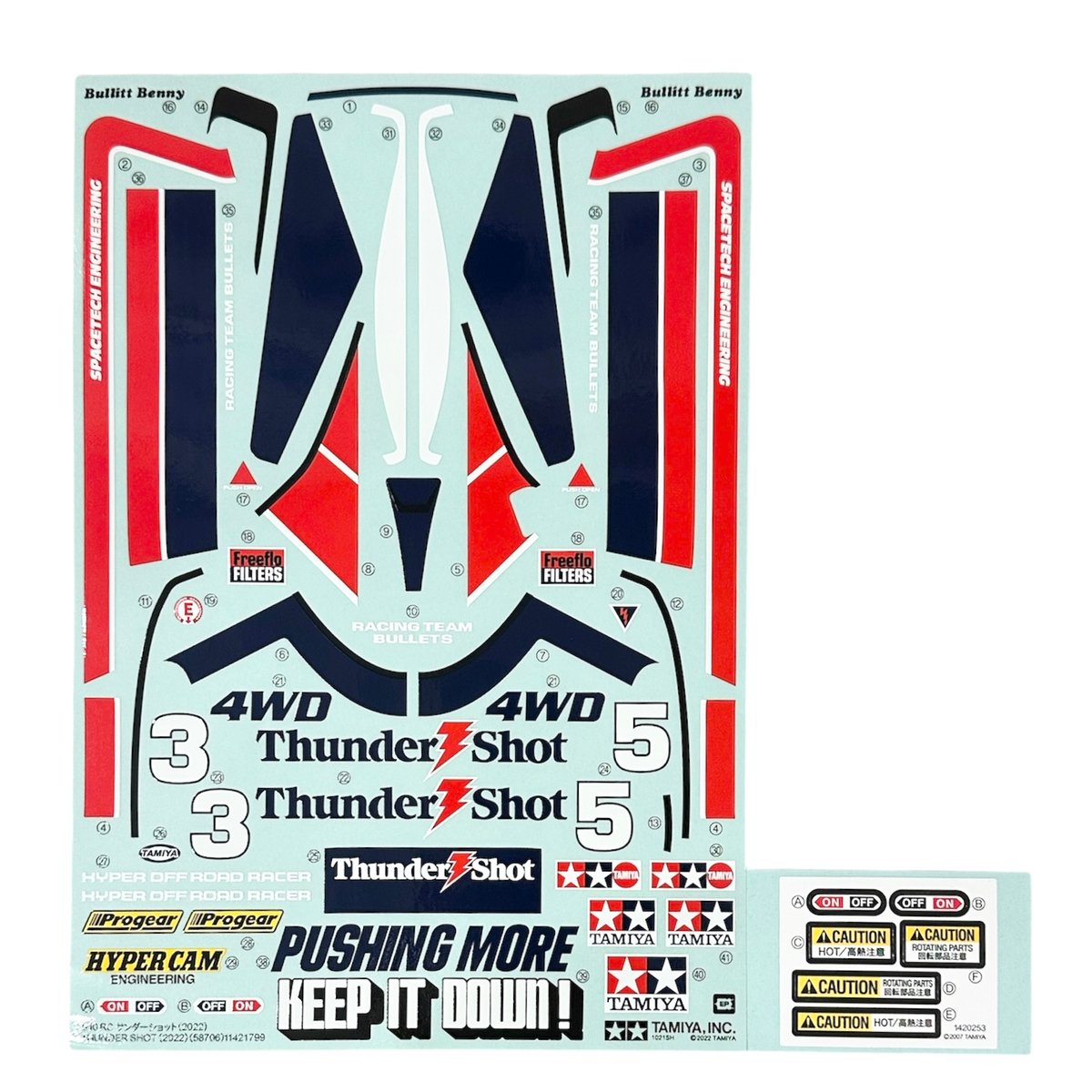 タミヤ カスタマーパーツ サンダーショット スペアステッカー(19490054