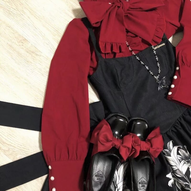 CATCOCOON】クラシカルドール長袖ブラウス＆スカート【4色】 | はれあめ