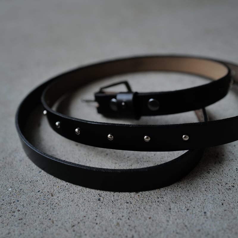 anytee classics] Narrow Long Belt_Black Black