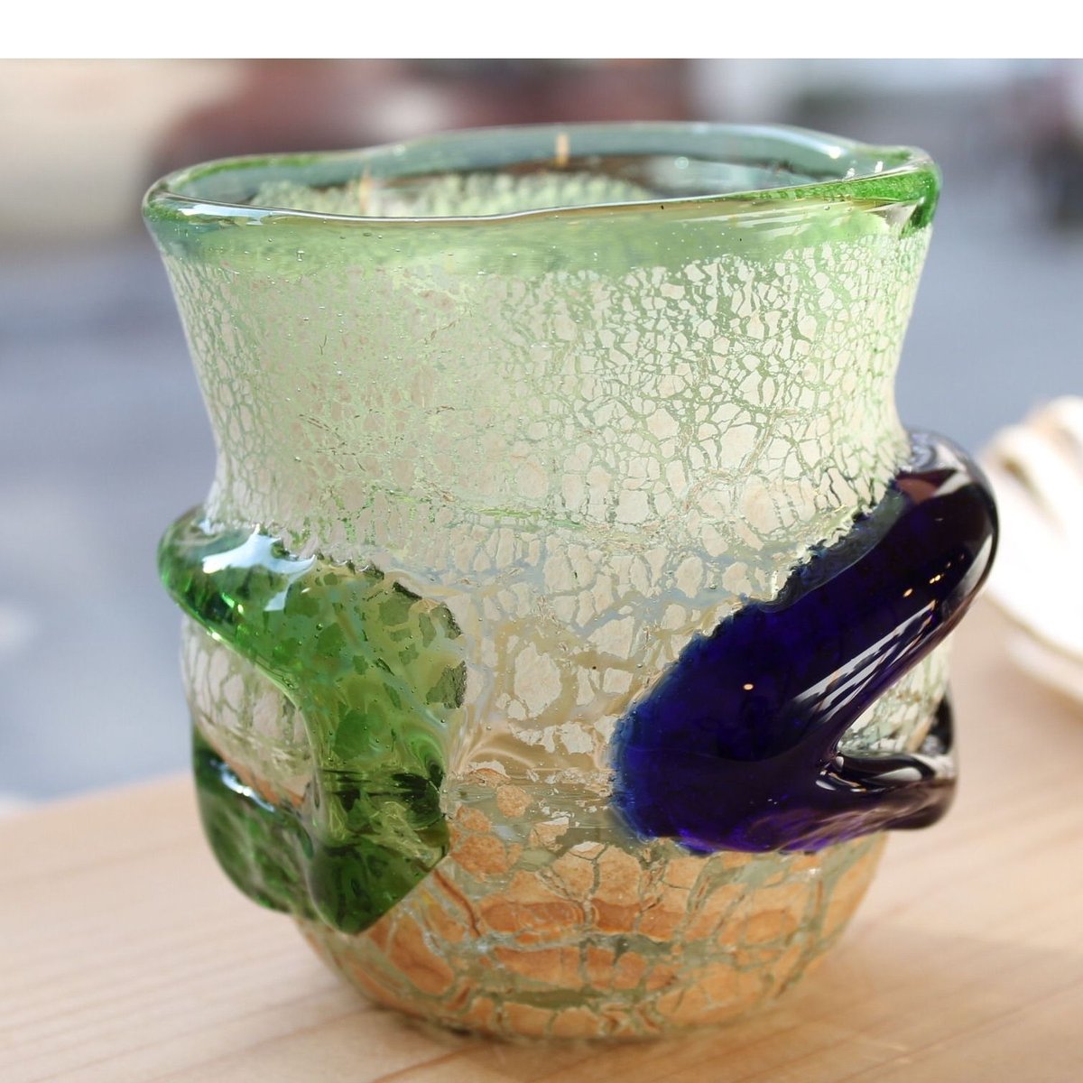 紅珊瑚花瓶稲嶺盛吉琉球ガラス沖縄現代名工