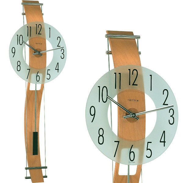 ヘルムレ◇Hermle 70644-382200◇ガラスと天然木の振り子時計◇ドイツ