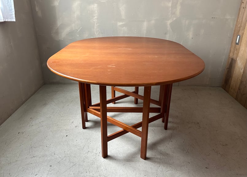 Jentique ジェンティーク チーク ゲートレッグテーブル(オーバル)S