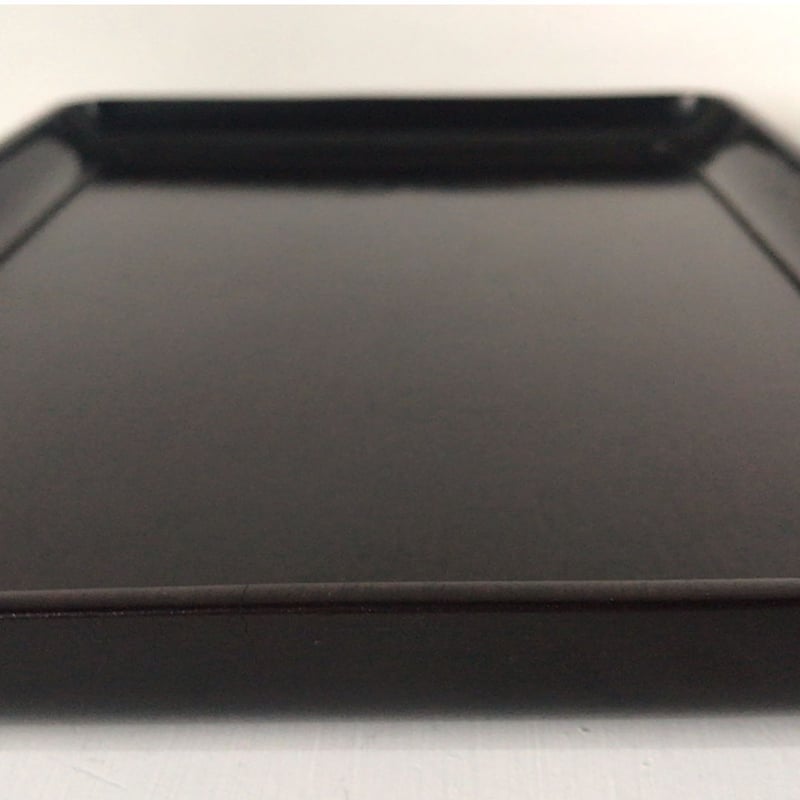 唐木 紫檀 角盆(長方盆) くり抜き四方盆 高級材のお盆 スクエアトレー