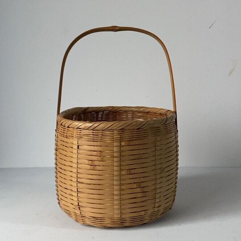 三行竹細工 竹籠 かごバック 民芸 民藝 柳宗悦 伝統工芸品 M 竹籠