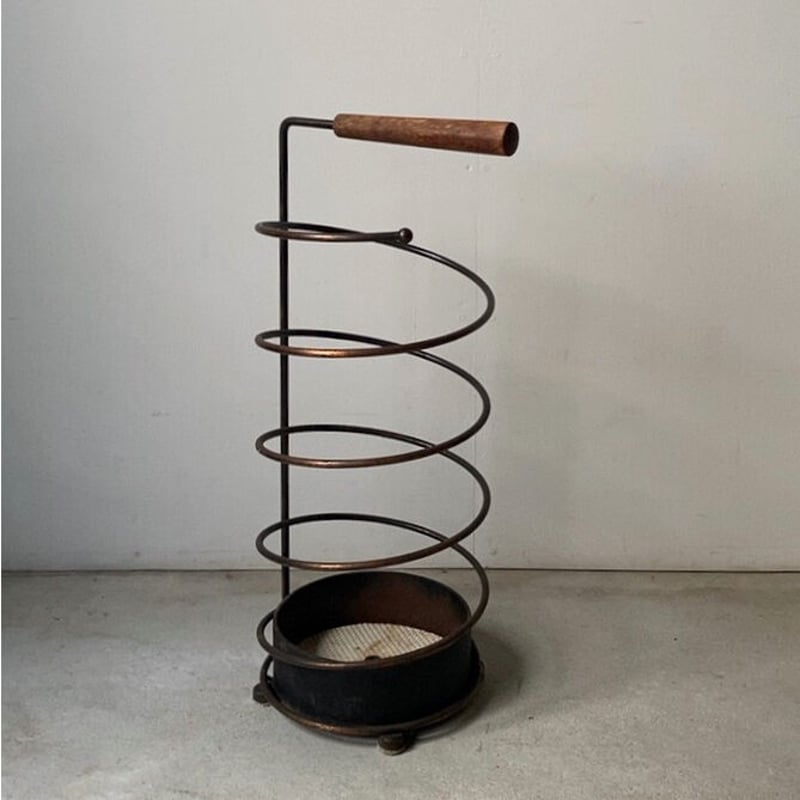 老舗純喫茶の傘立て 80s90sヴィンテージ 素材/鉄と木 グッドエイジング