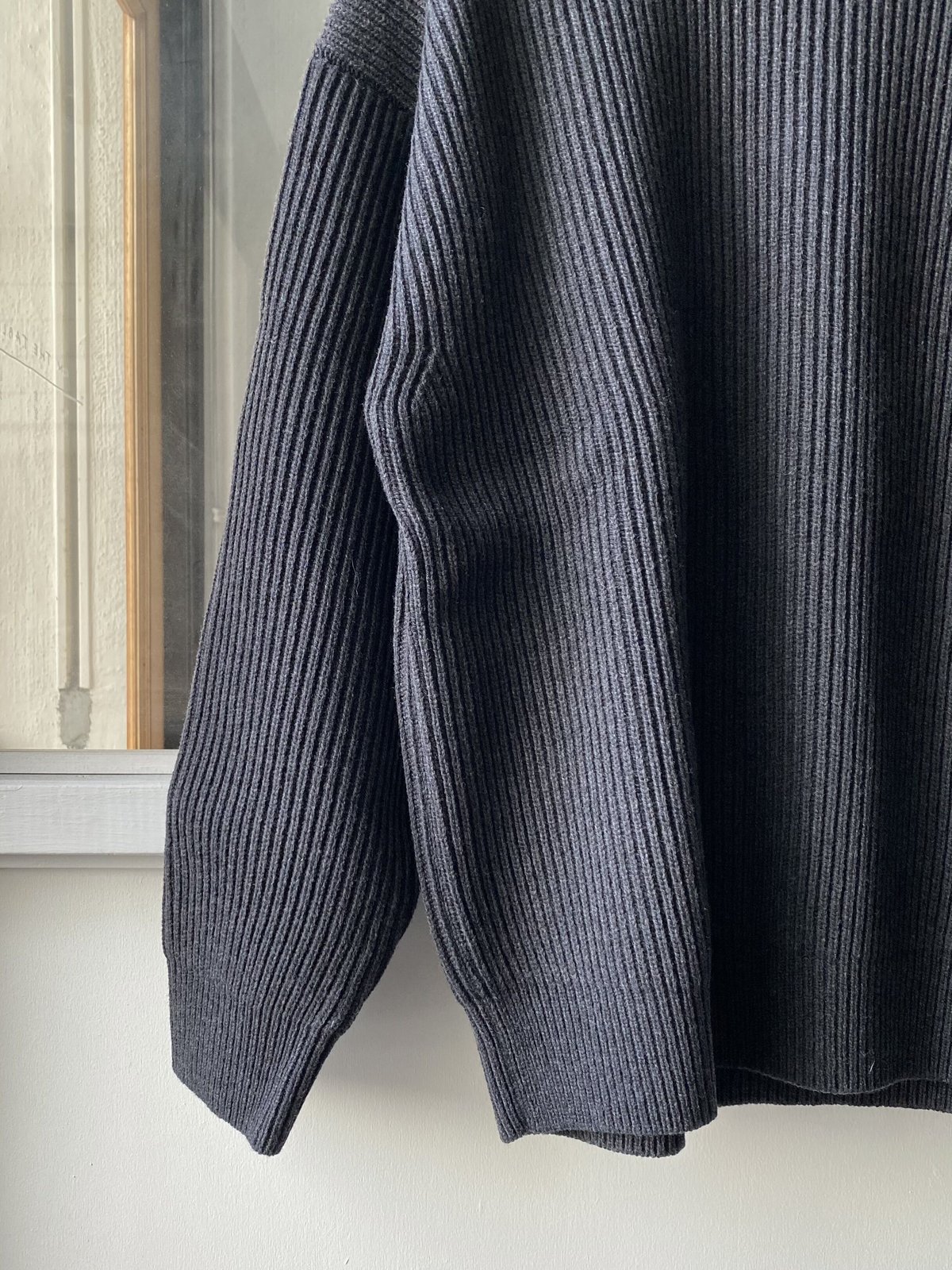 AURALEE SUPER FINE WOOL RIB KNIT BIG P/O A20AD