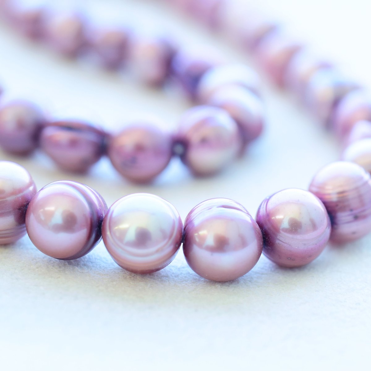 淡水パール パープル バロック 8.5～9mm | beads lot