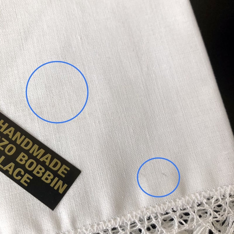 ○l-47/マルティーズレースのハンカチB | PISKEY -イギリスのふるい