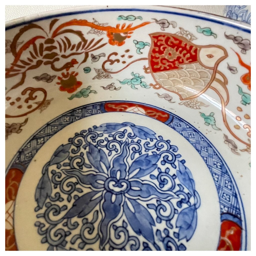 専用ページ❗】ルマンドが好き様 江戸時代末期 古伊万里 錦手 波千鳥図