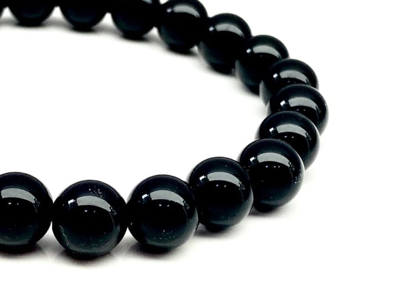 厄除け】モリオン～黒水晶～8㎜ 玉ブレスレット サイズ指定可 | 数珠