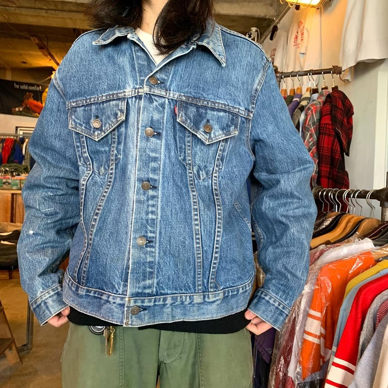 70s Levi's 70505 デニムジャケット Small e ケアタグ ビッグサイズ ボ