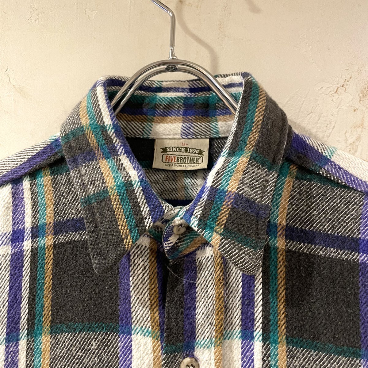 80s FIVE BROTHER ネルシャツ ファイブブラザー USA製 80年代 (S155