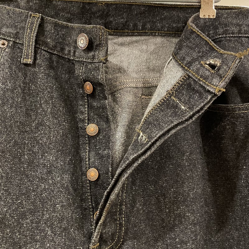 Levi's 501 90年代リーバイス 501 先染めブラックデニムパンツ ボタン