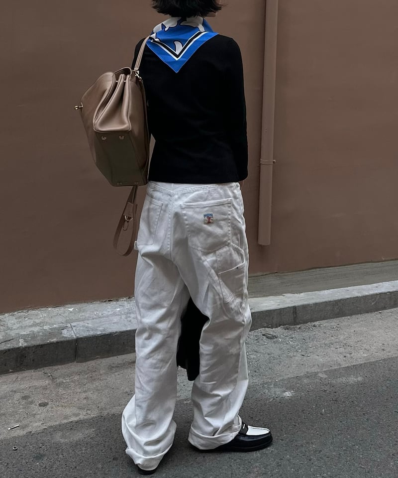 ok.soon×piccadilly cotton white painter pants |