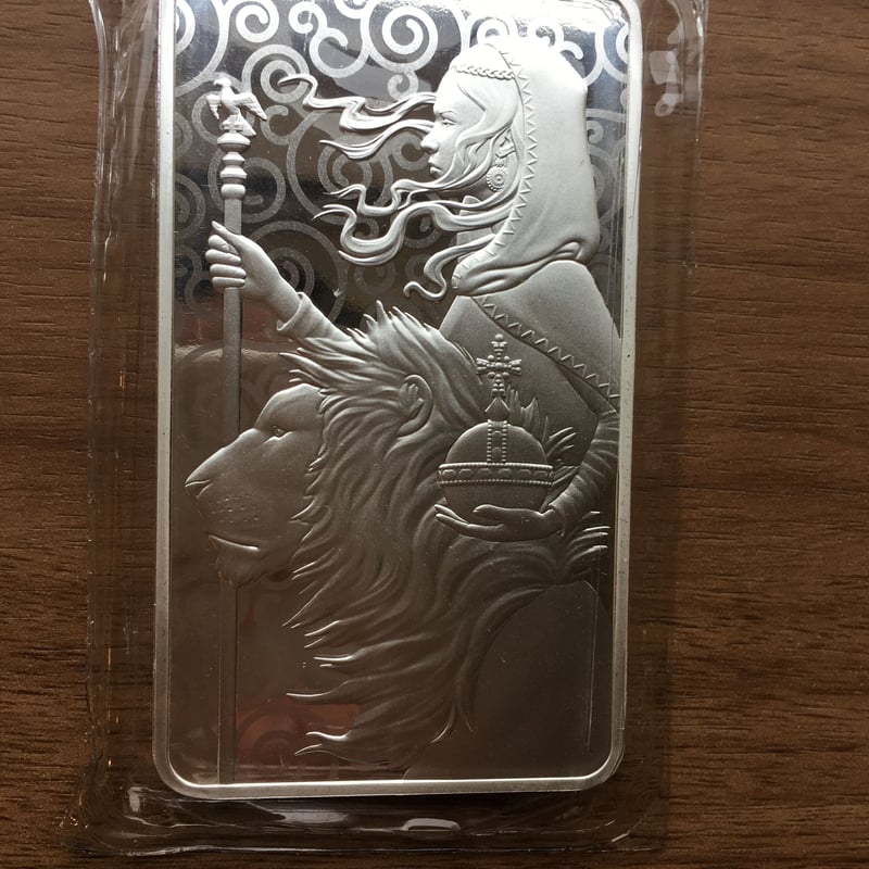 10オンス・シルバーバー】2021 ロイヤルミント ウナとライオン 10oz 銀