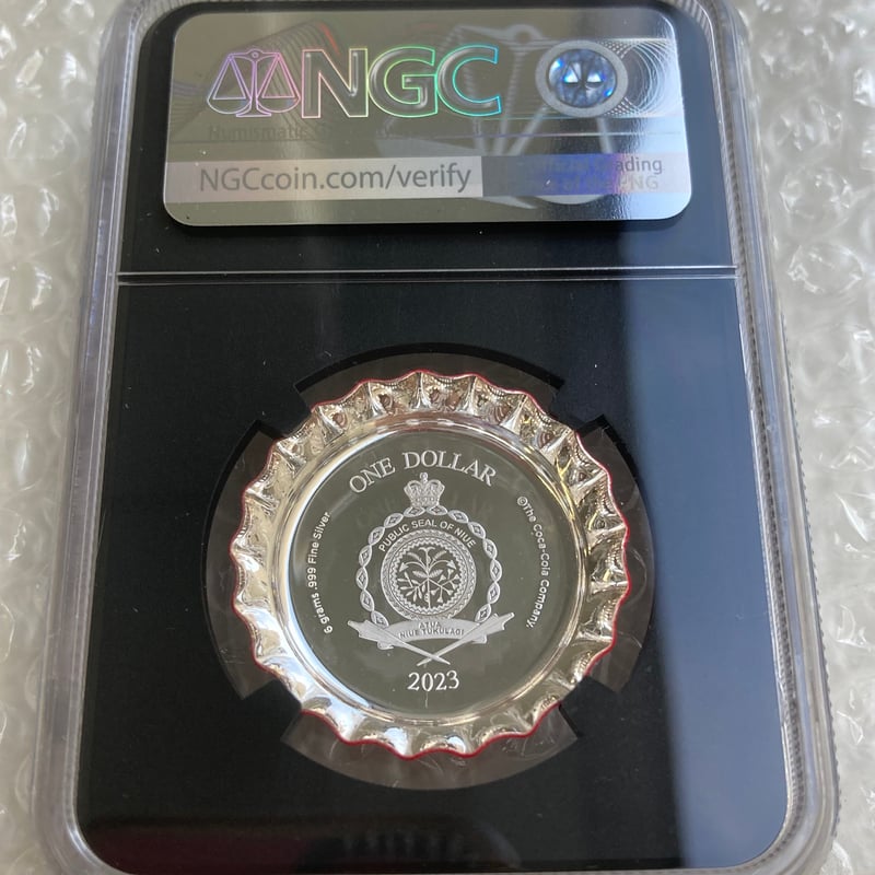 NGC鑑定PF70+FDI 発行即日鑑定 ファーストデー ニウエ国 1ドル