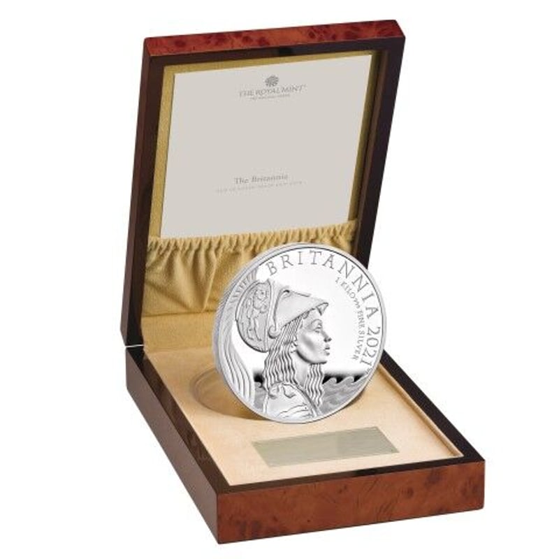 1kg】2021 プレミアム ブリタニア銀貨 1キログラム プルーフコイン