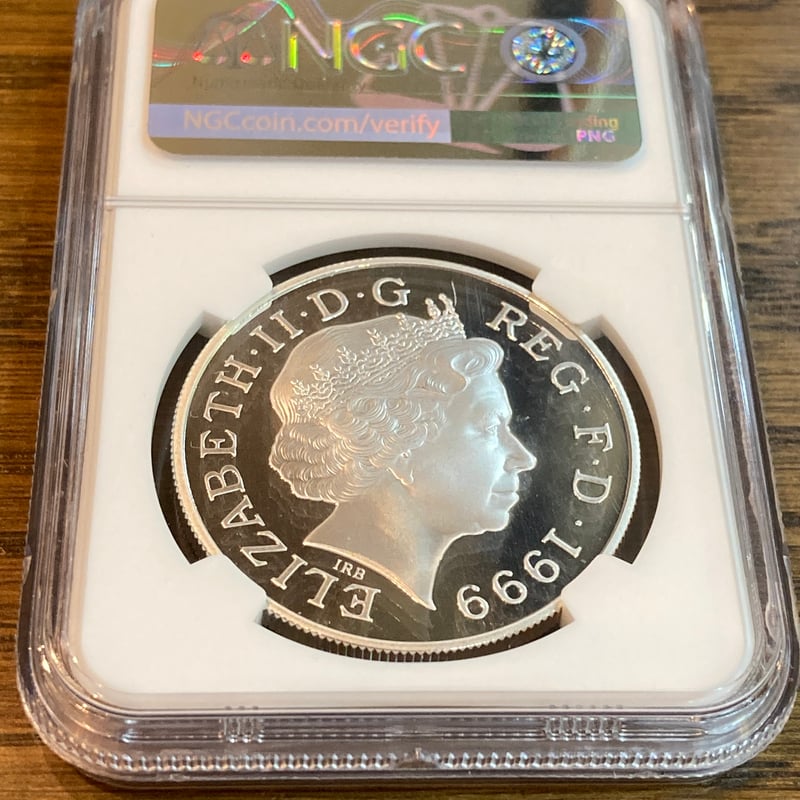 NGC鑑定PF68UC 1999年 イギリス ダイアナ妃追悼祈念 5ポンド銀貨