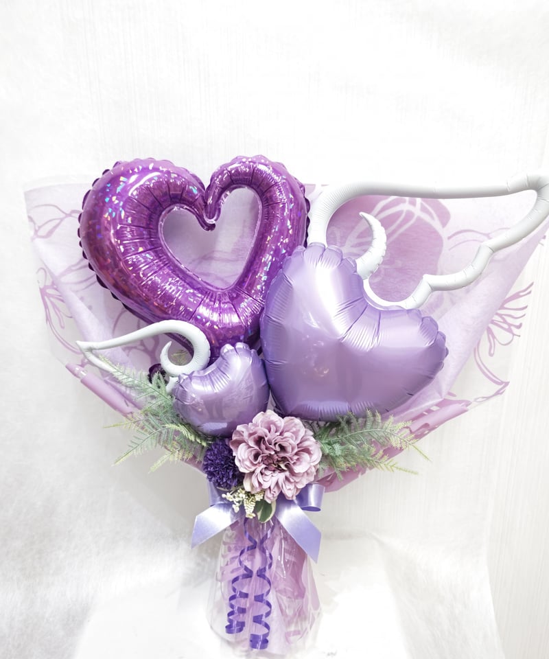 Mao 2/25 前後発送 卒業式 バルーンブーケ ピンク 紫系 Mao 2/25 前後