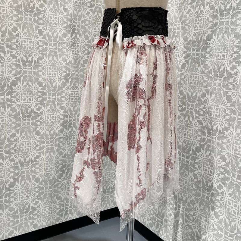 h.NAOTO】 Blood Rose Dragon leather Lace corse