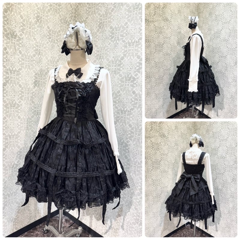 h.NAOTO】Rose Bird Cage Dress/CNF34-0067 BK/M |