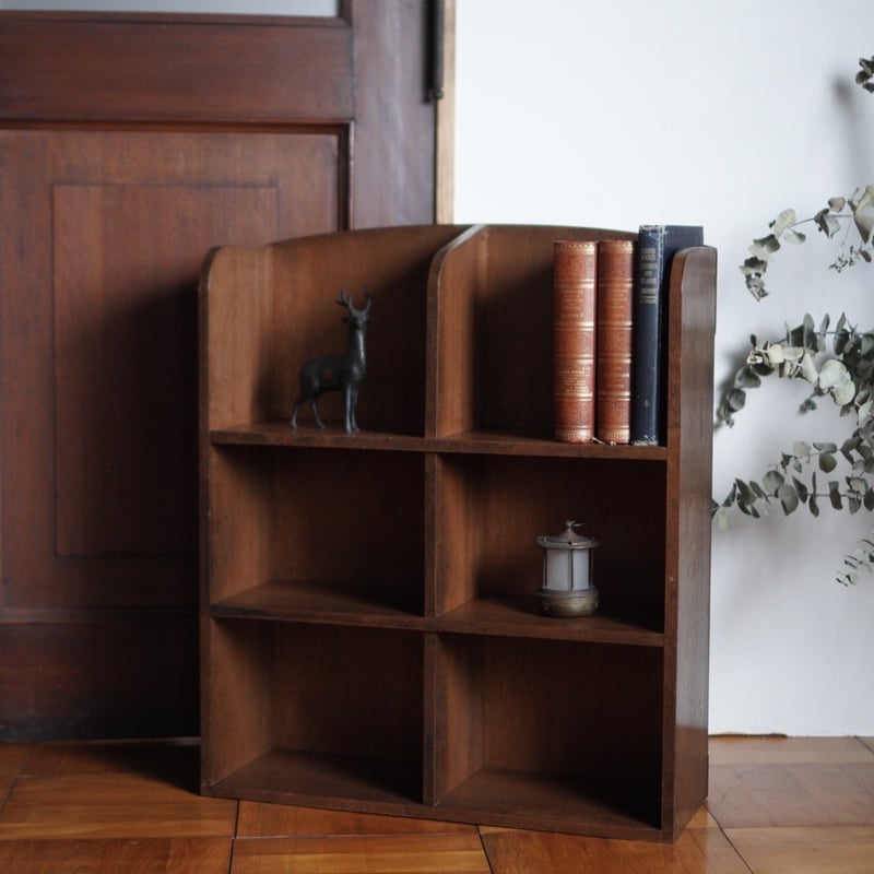 収納棚 本棚 本立て 木製 収納 昭和初期 古家具 アンティーク家具