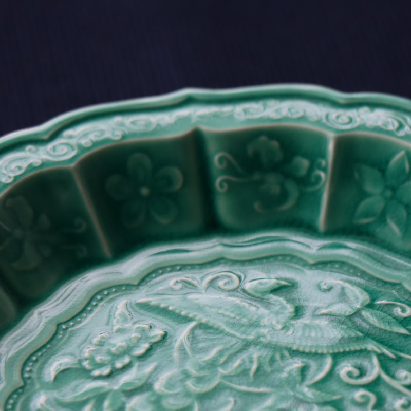 柊木緑交趾小皿10枚 京焼 柊木緑交趾小皿10枚 京焼 珍味入れ 京焼緑