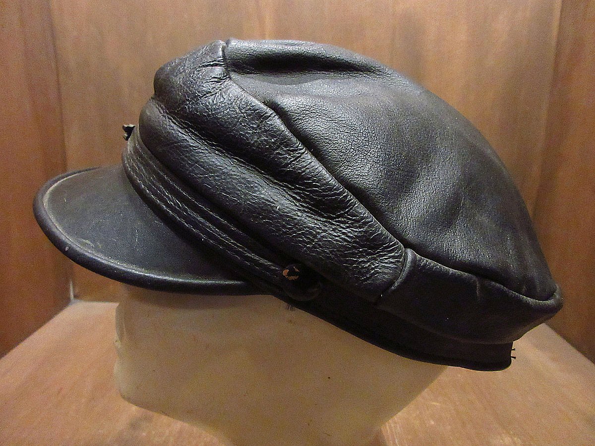 あ*ら様 BUCO warp&woof 黒 キャスケット モーターサイクルキャッBUCO