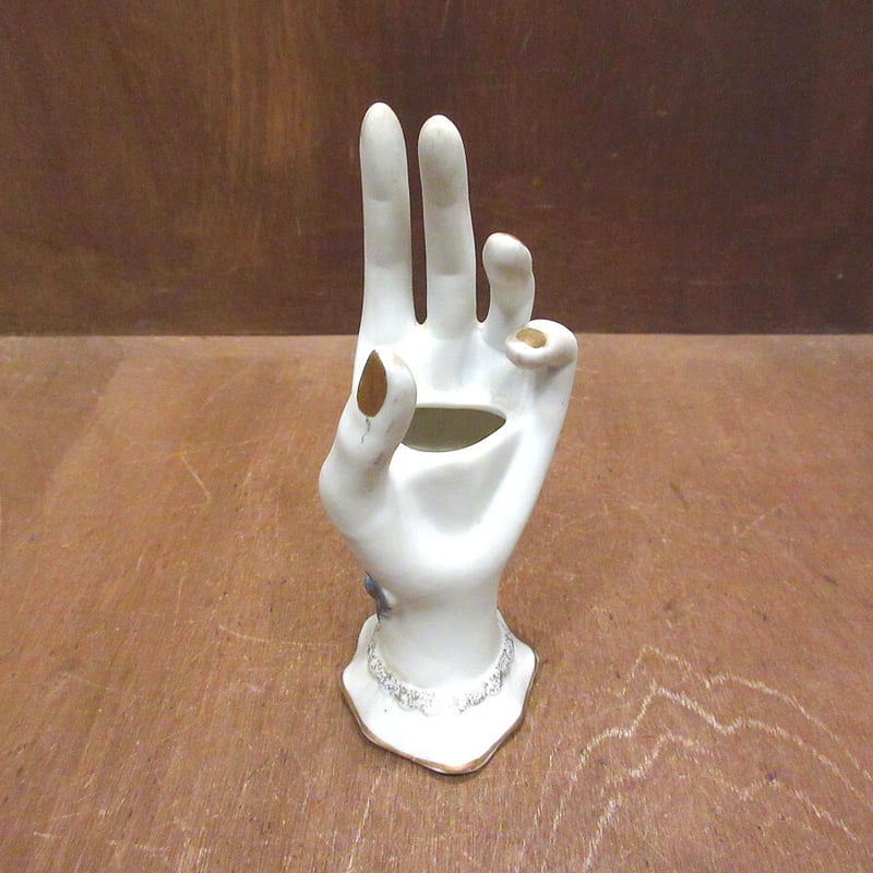 ビンテージ-60's○Norcest JAPANセラミックハンドモチーフオブジェ