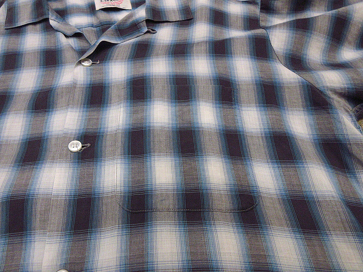 ビンテージ60's○ARROWシャドーチェックコットンループカラー半袖