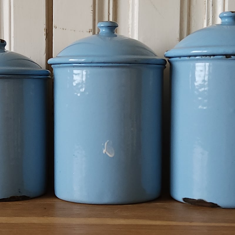 ホーローキャニスター5個セット | リボンときどきネコ