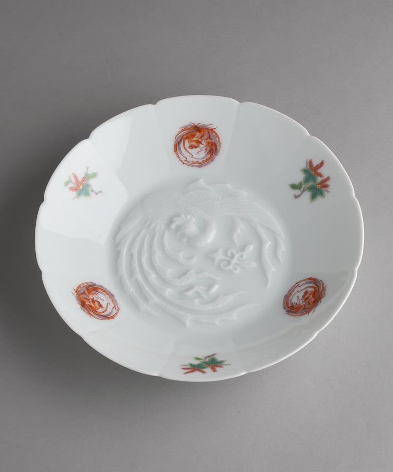 桐鳳凰丸紋 陽刻6寸鉢(ラヴィオジャポン深川製磁ダブルネーム) | La