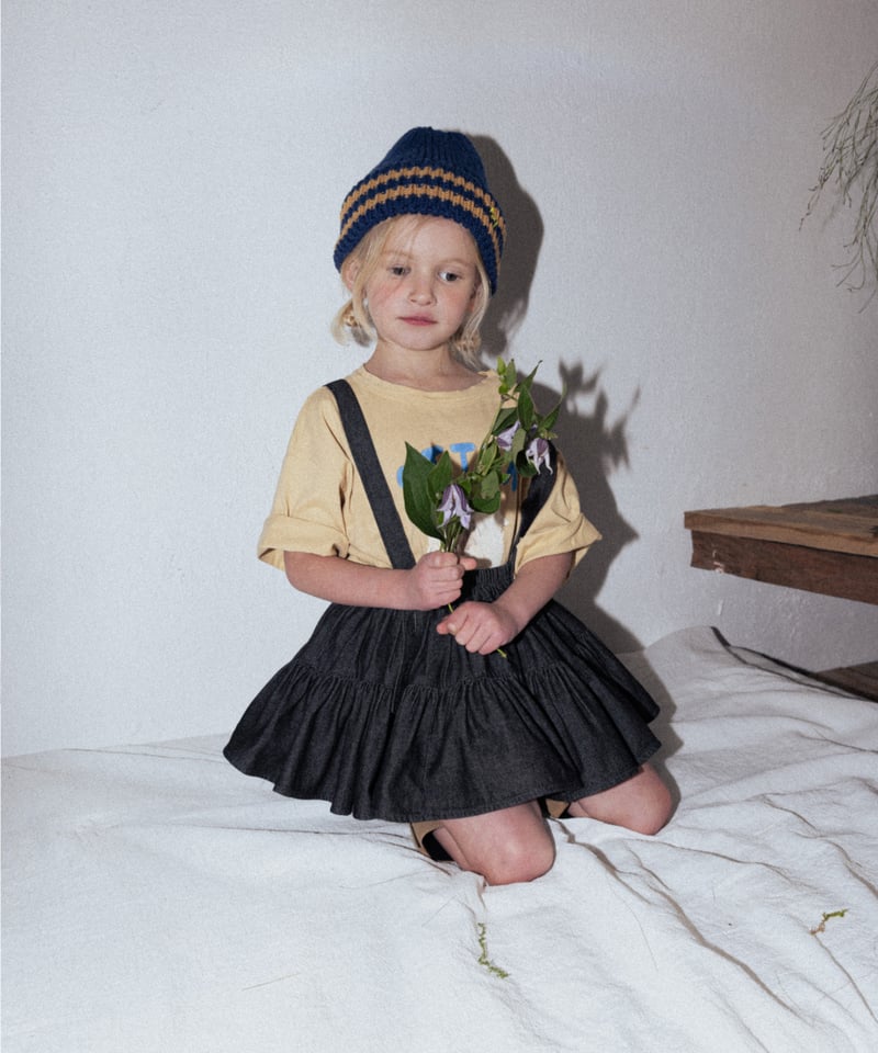 Wonny Ribbon / Black Denim Skirt | lisoro