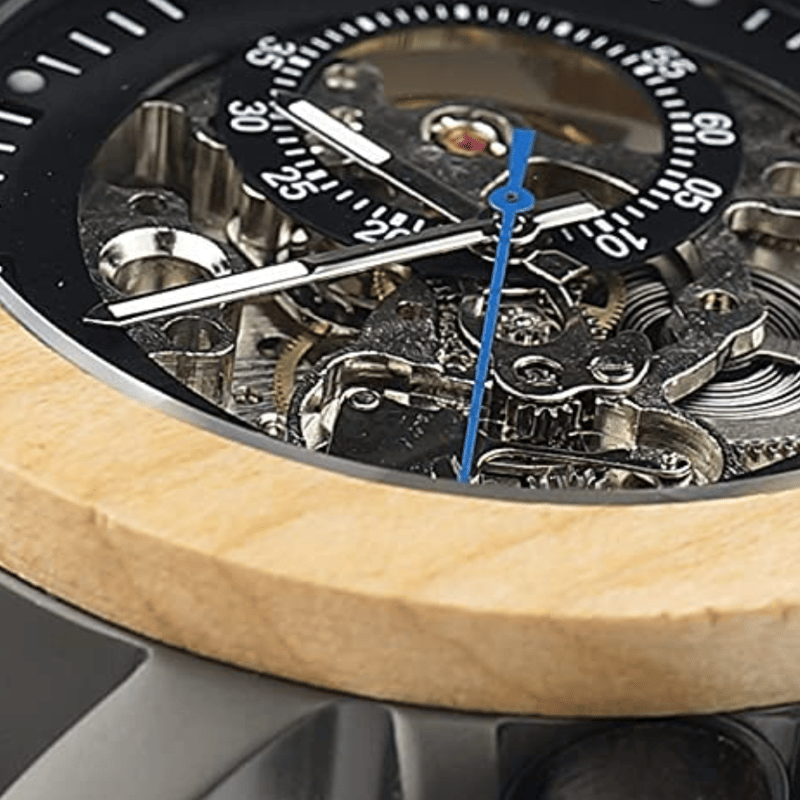 BOBO BIRD ボボバード メンズ 木製腕時計 機械式 自動巻き スケルトン