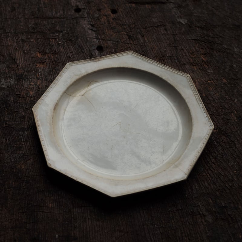 19世紀フランス クレイユ ファイアンスフィーヌ オクトゴナルプレート