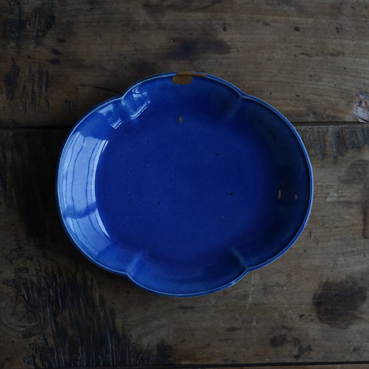 古伊万里瑠璃釉皿 / 江戸時代後期 | tsuchika