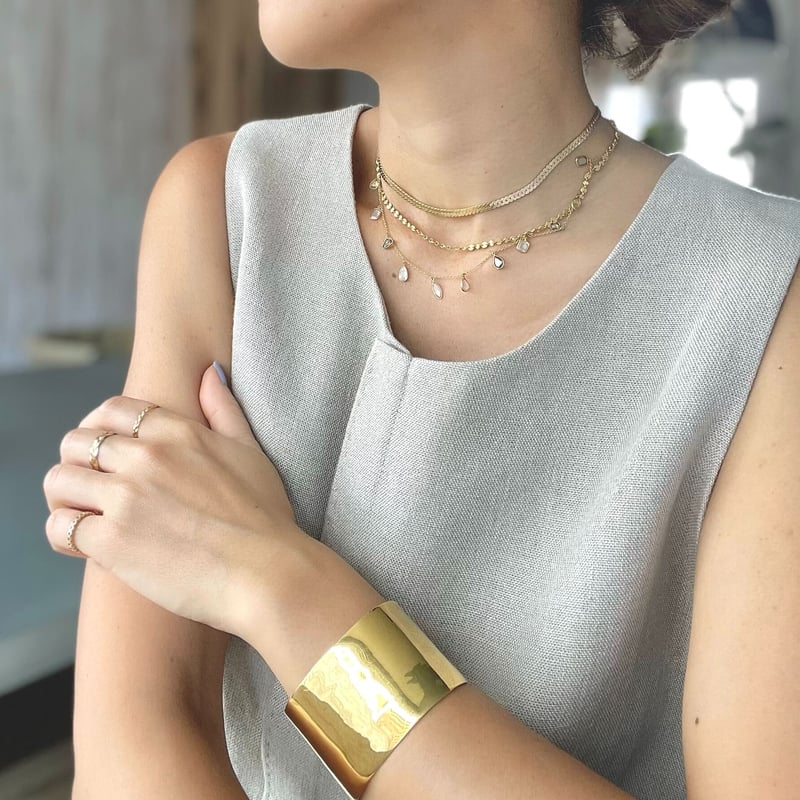 Ete ワイドバングル M／L（ゴールド）※オンラインショップ限定商品