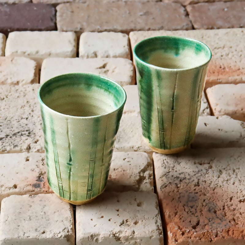 織部竹彫 カップペア［ギフトセット］ | AWASAKA