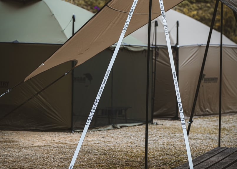 CAMPCORD 機能ガイロープ 台湾ガレージ グレー 4本2セット CAMPCORD