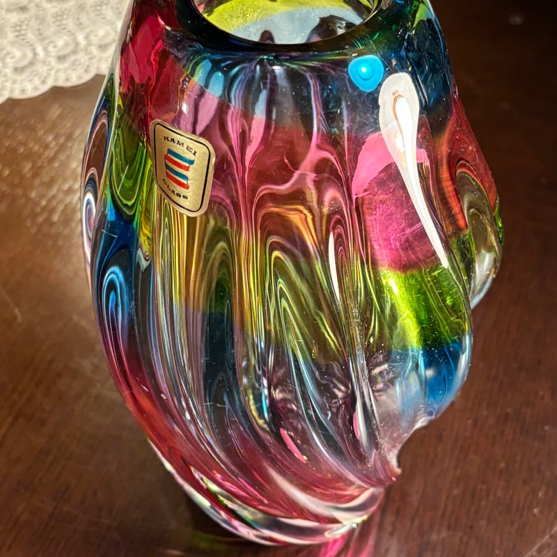 カメイグラス KAMEI GLASS 花瓶&灰皿セット 箱付き | アンティーク家具