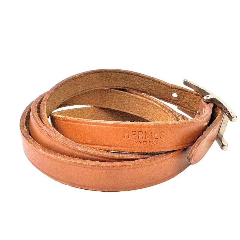 エルメス アピ3 ロング ブレスレット レザー レディース HERMES ロゴ