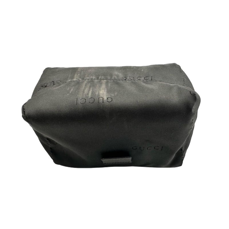 GUCCI グッチ GGキャンバス ブラウン×ブラック 化粧ポーチ コスメ入れ