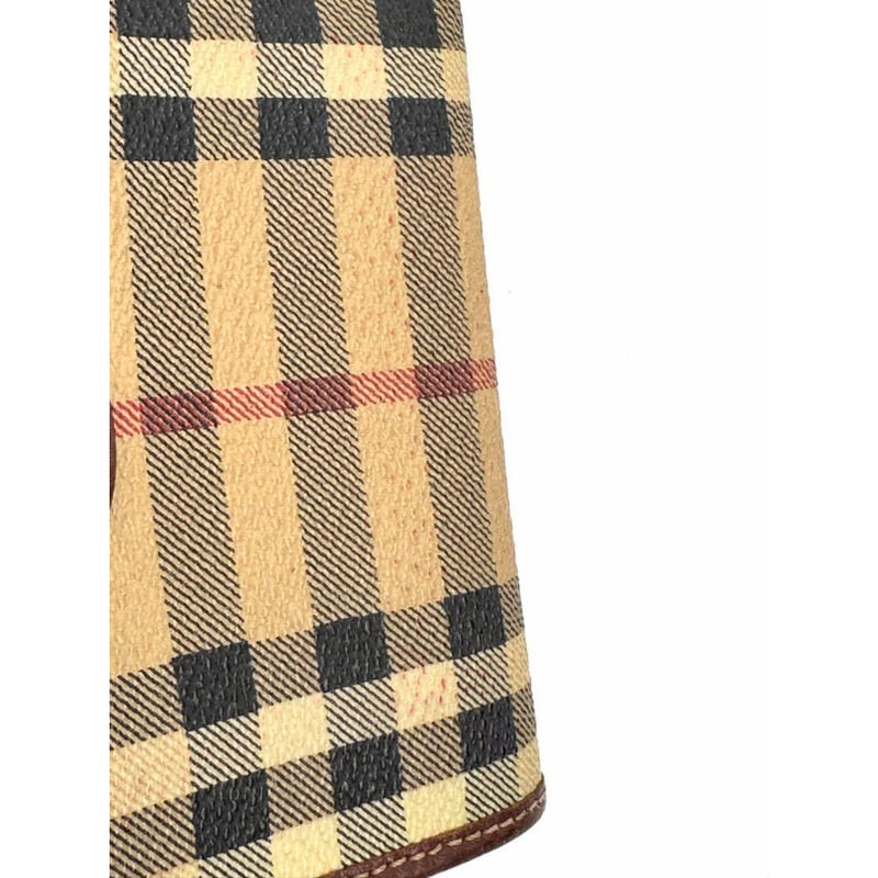 BURBERRY バーバリー ノバチェック 二つ折り財布 Wホック レザー