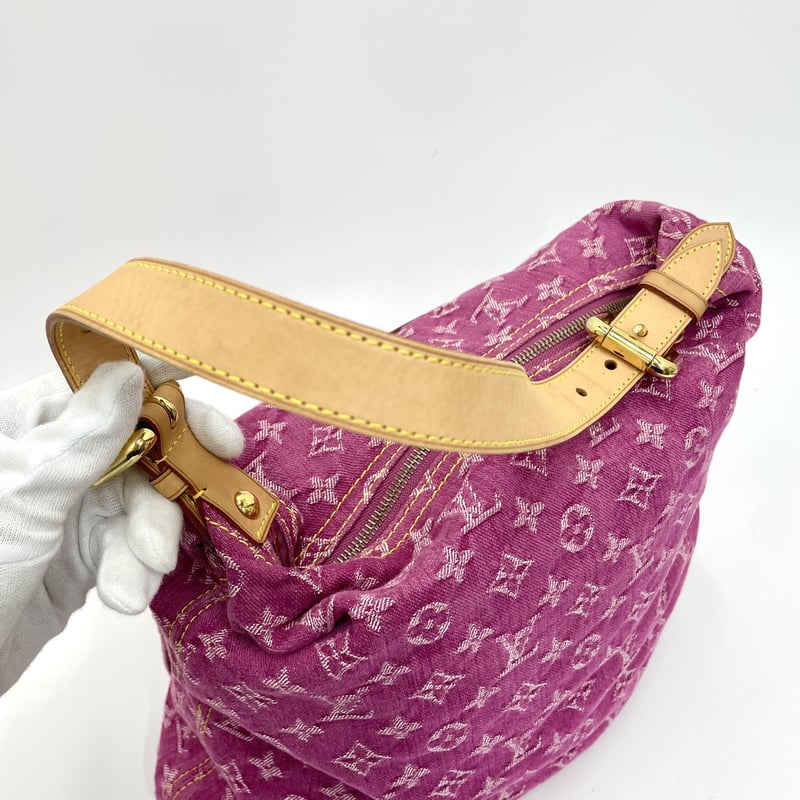 LOUIS VUITTON バギー GM モノグラムデニム フューシャ ピンク 2WAY