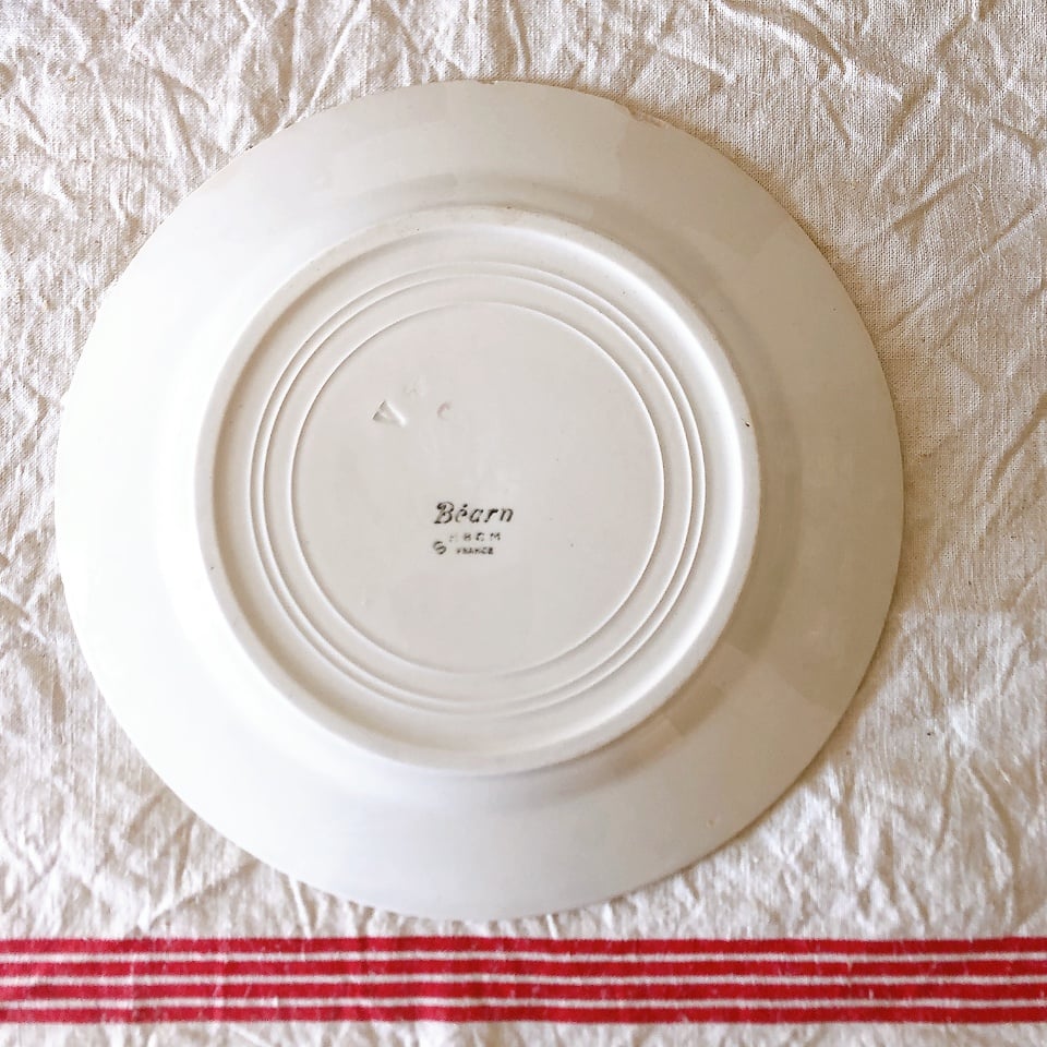 フランスアンティーク HBCM Béarn クレイユモントロー バスク柄