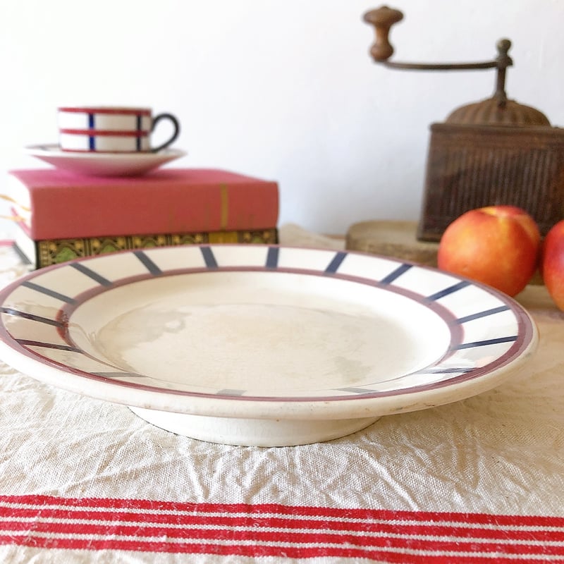 HBCM Béarn ベアン クレイユモントロー バスク柄 コンポート皿 コンポ