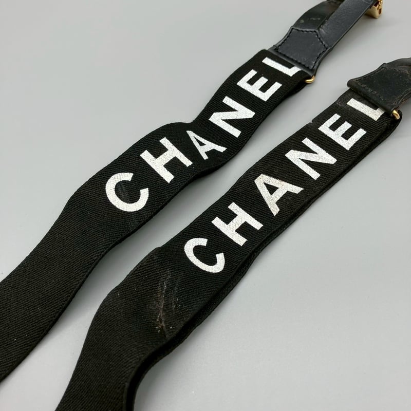 CHANEL (シャネル) ヴィンテージ ココマーク ロゴ サスペンダー