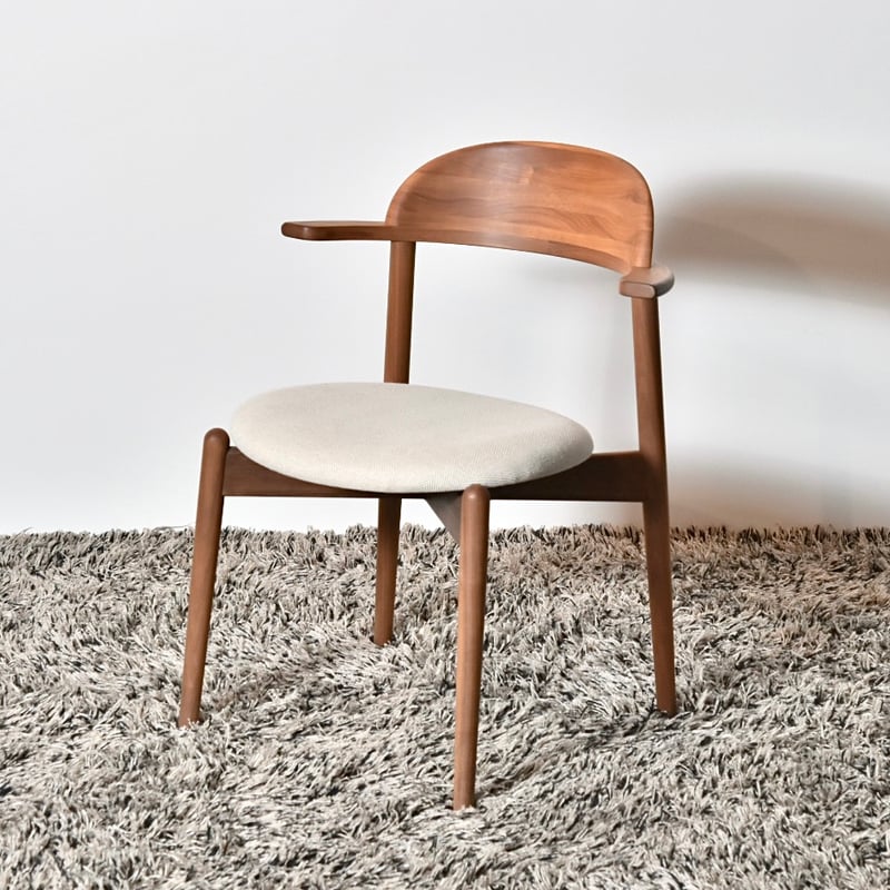 YU UC2 ダイニングチェア A783-0001 ホワイト&リネン オイル塗装 WN