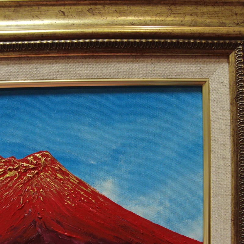 ≪国美協≫TOMOYUKI・友之、『富士山 赤富士』、油彩画、F6号：40,9×31